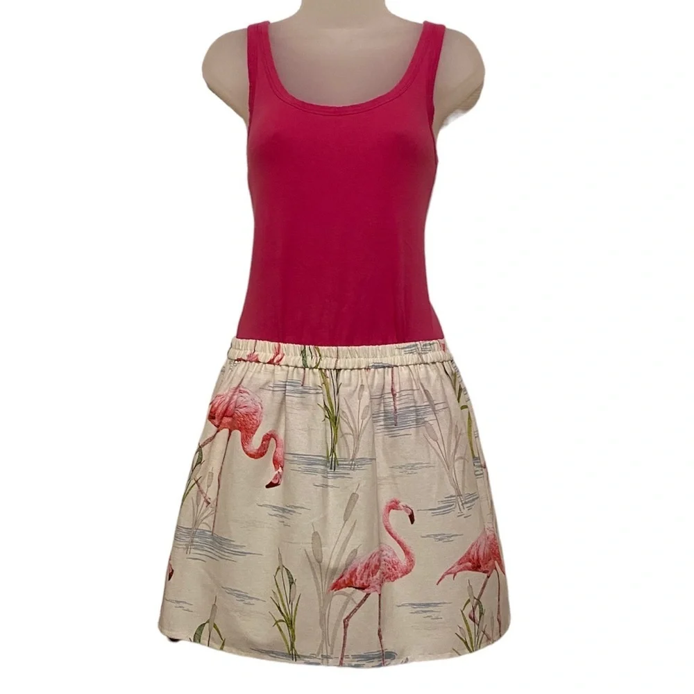 les petites jupes de prune flamingo print skirt